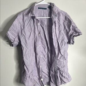 Perry Ellis Lavender Casual Button Down Shirt
